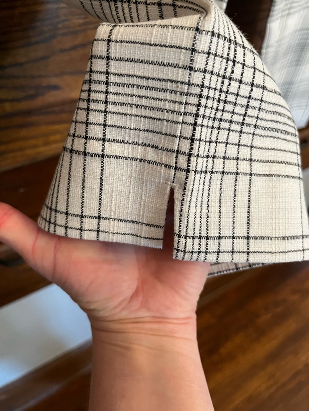 NWT Ann Taylor Cotton Crop Windowpane Plaid, 8 Tall/Long - Picture 4 of 8